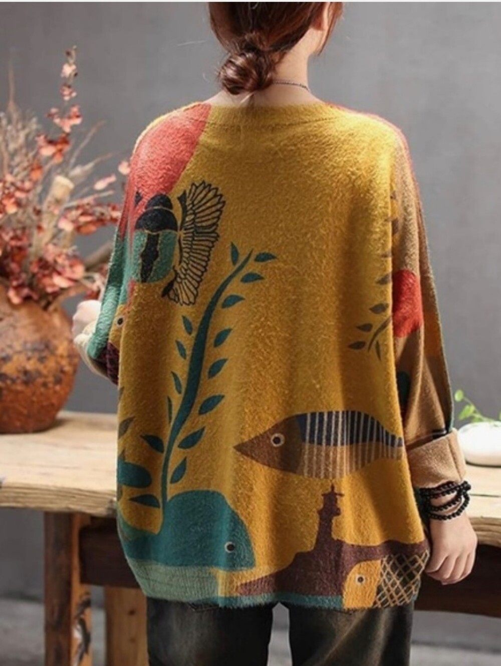 Colorful Wool Blend Sweater - Picture 2 of 6